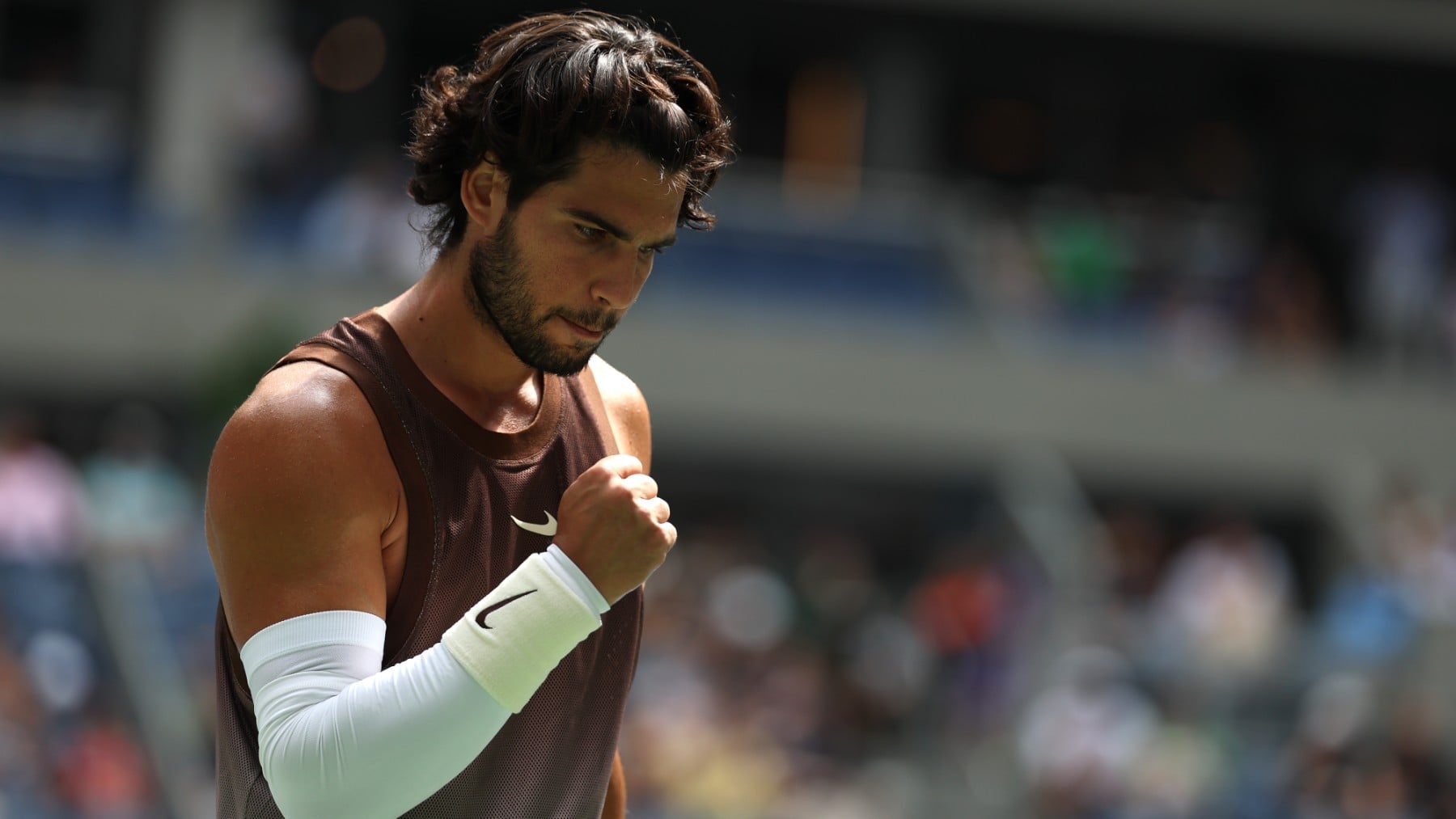 Alcaraz celebra su victoria en el US Open. (Getty)