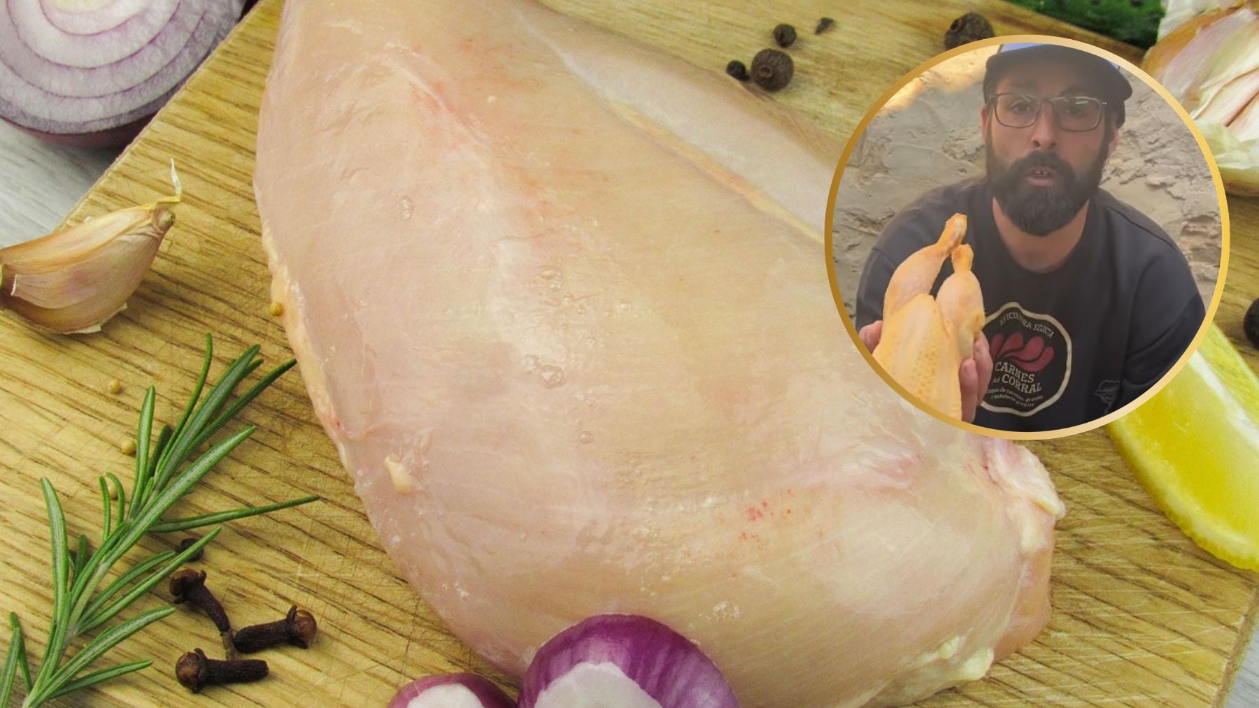 Carlos Porta, ganadero sobre el color del pollo blanco o amarillo: “Que no os engañen; no depende de su calidad, sino de la alimentación y la genética”