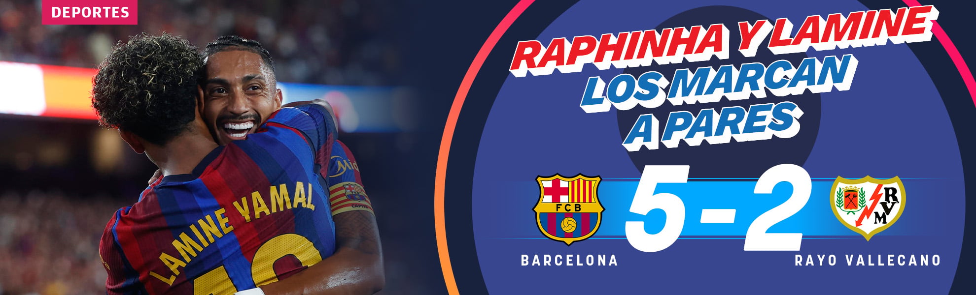 Raphinha y Lamine los marcan a pares