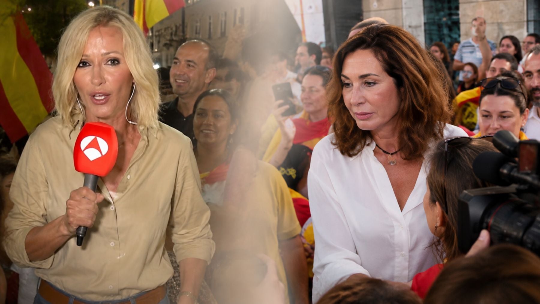 Susanna Griso y Ana Rosa Quintana en Ceuta. (Fotos: Redes Sociales/ IA)