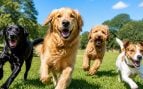 Raza de perro y niños