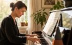 Piano, mujer, hobby