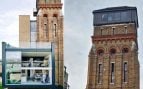 Torre de agua victoriana de Kennington transformada en vivienda moderna con ampliaciones de cristal