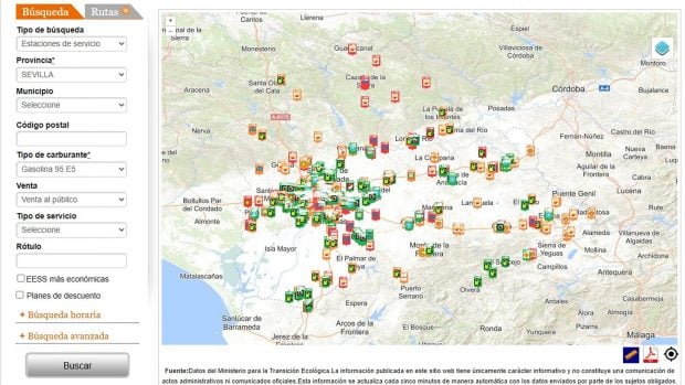 precio gasolina 1 septiembre Andalucía