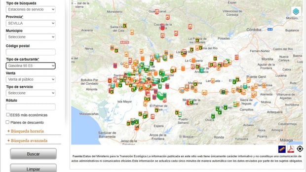 precio gasolina 4 agosto Andalucía