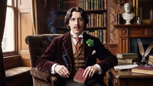 Oscar Wilde. Imagen generada con IA.