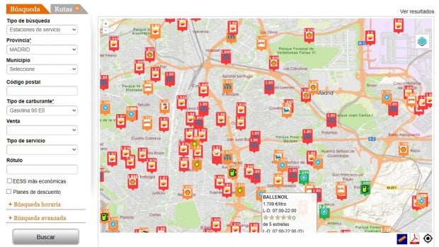 precio gasolina Madrid 5 septiembre