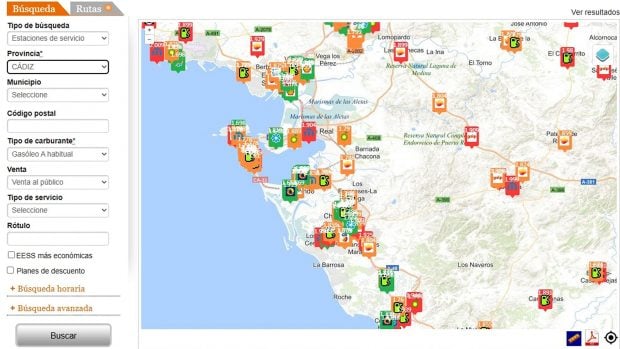 precio gasolina 6 septiembre Andaluc&iacute;a