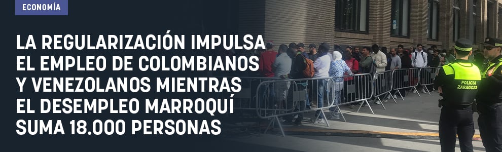 La regularización impulsa el empleo de colombianos y venezolanos mientras el desempleo marroquí suma 18.000 personas