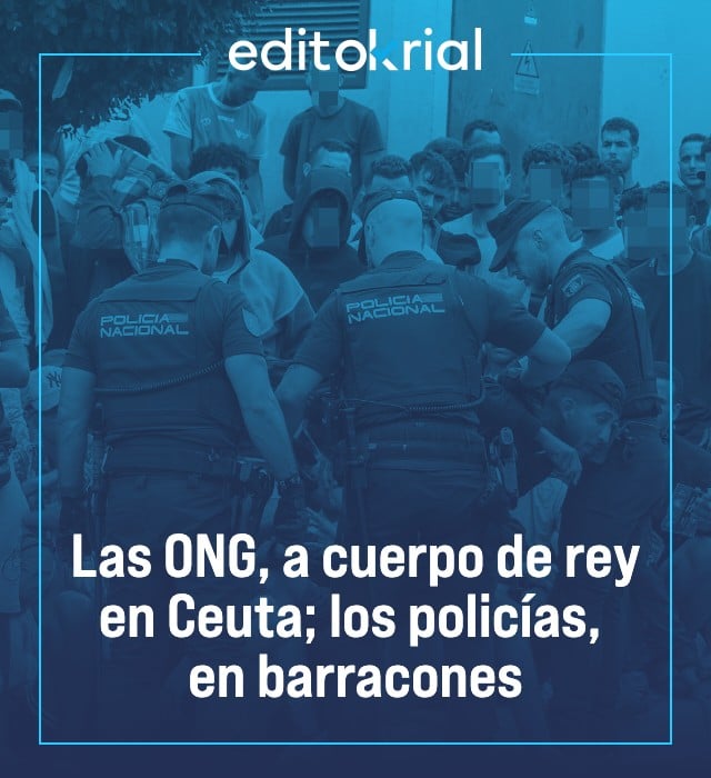 Las ONG, a cuerpo de rey en Ceuta; los policías, en barracones
