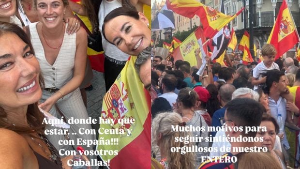 La modelo Raquel Revuelta en una manifestaci&oacute;n. (Fotos: Redes Sociales)