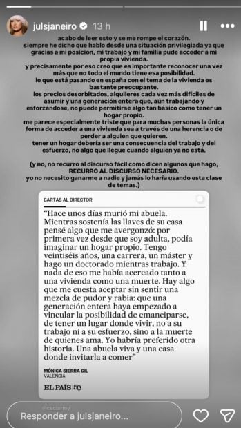 Juls Janeiro a través de redes sociales. (Foto: Redes Sociales)