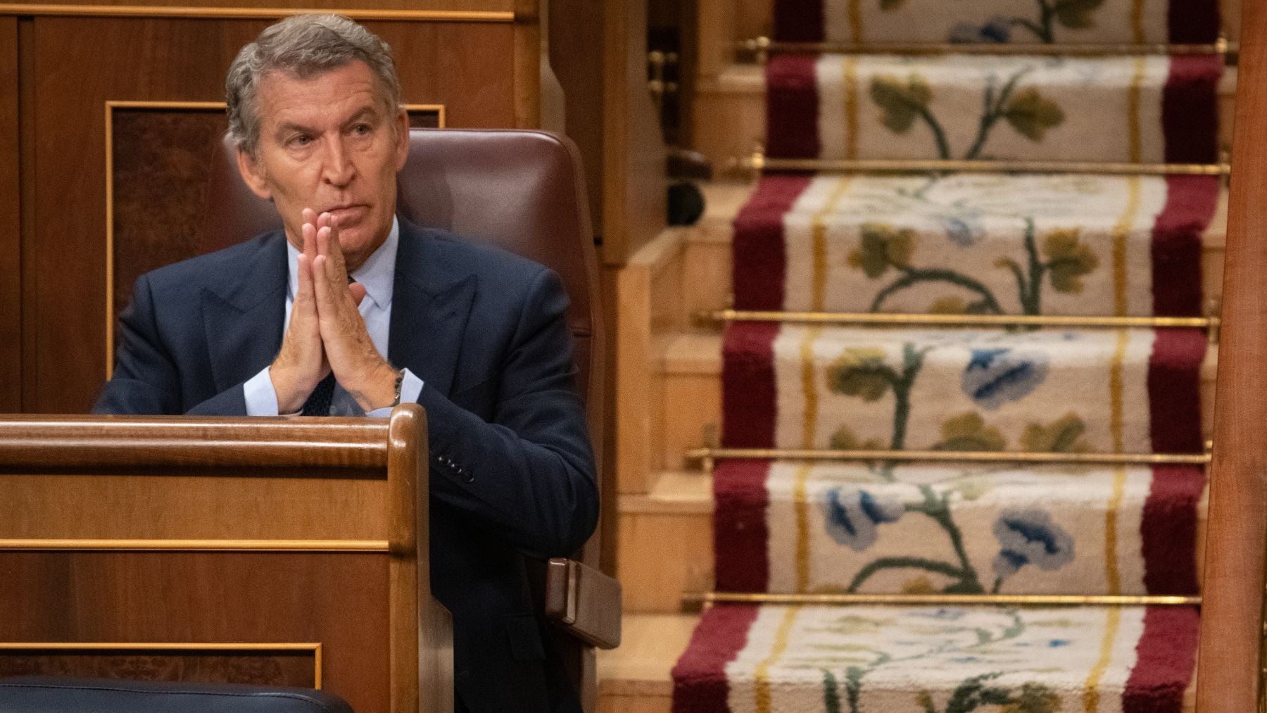 Alberto Núñez Feijóo, en el Congreso de los Diputados. (Foto: EP)