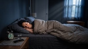 Mujer, dormida, descanso