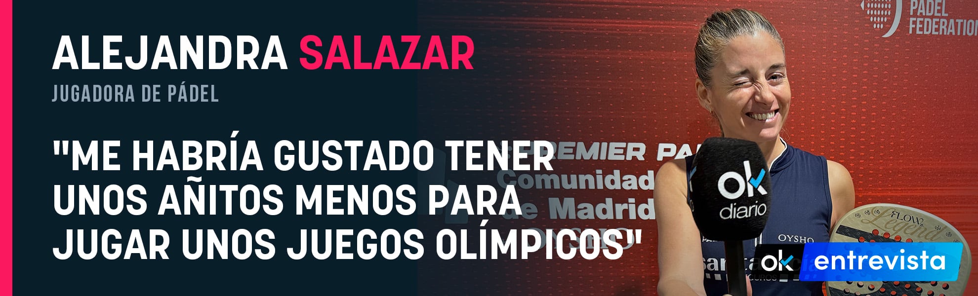 Alejandra Salazar: Me habría gustado tener unos añitos menos para jugar unos Juegos Olímpicos