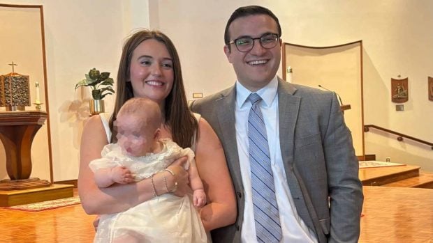 Erin Piacenti junto a su marido e hija. (Foto: gofundme)