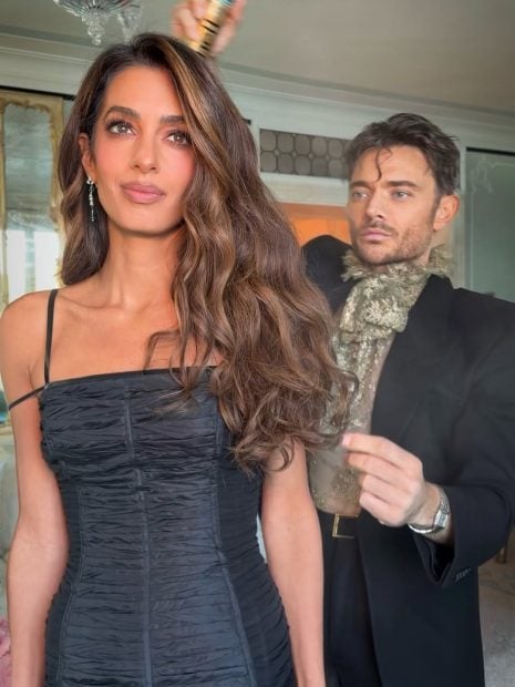Amal Clooney, blurred brown
