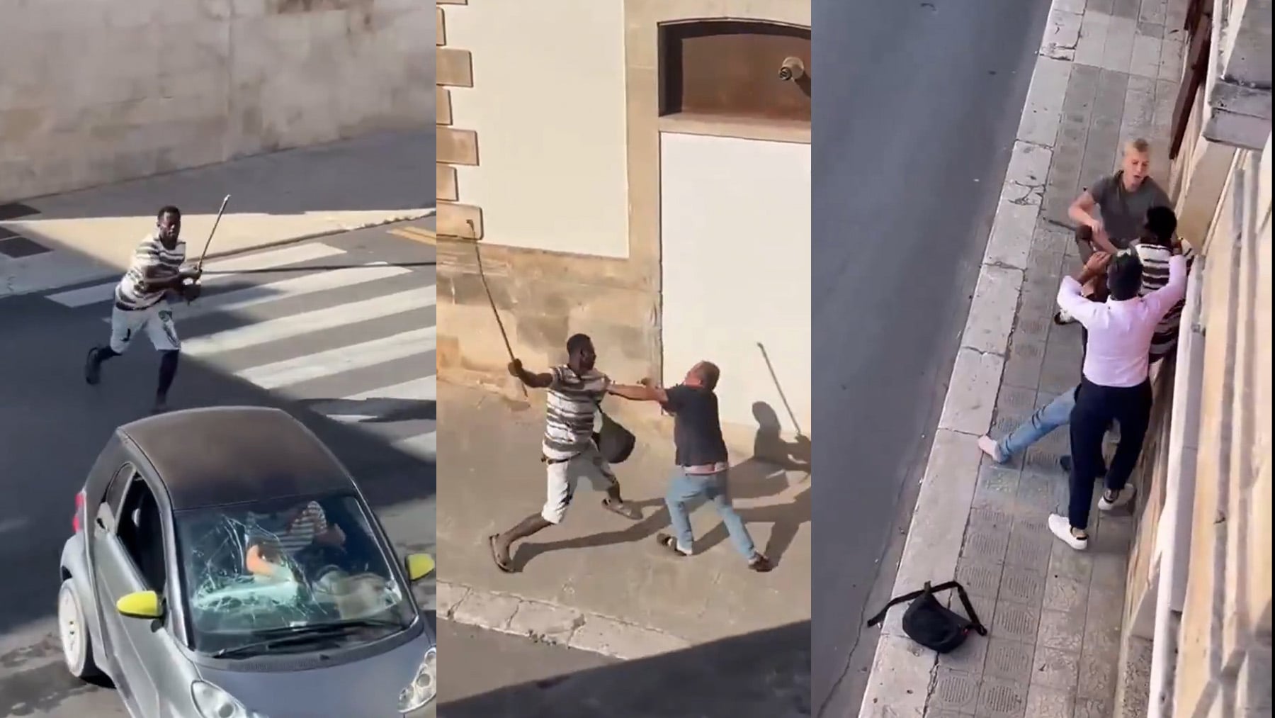 Un inmigrante africano siembra el terror en las calles de Martina Franca (Italia) y los vecinos se unen para detenerlo