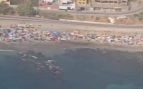 ‘Horizonte’ muestra desde el aire la playa del Trampolín en Ceuta convertida en un inmenso asentamiento de chabolas