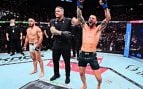 Fabià Sintes celebrando su victoria en UFC París. (@fabiasintes)