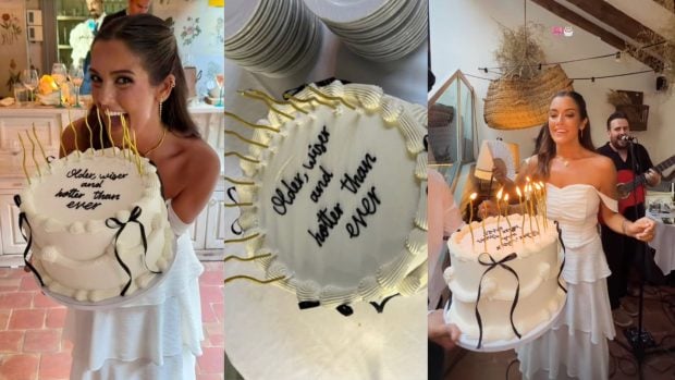 La tarta de cumplea&ntilde;os de Carlota Uribarri. (Fotos: Redes Sociales)