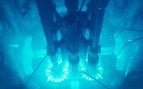 Interior de un sistema de reactor nuclear modular utilizado para ilustrar la tecnología de seguridad pasiva de NuScale