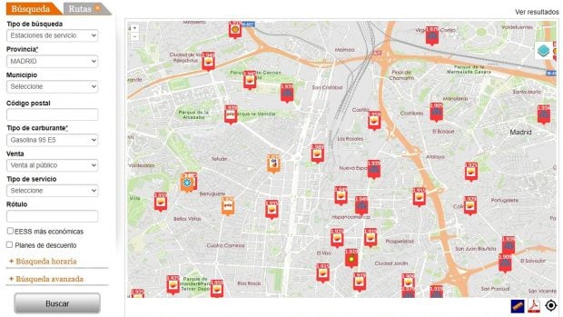 precio gasolina 10 septiembre Madrid