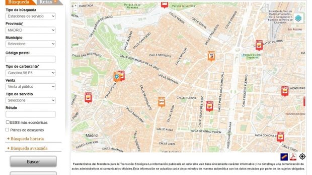precio gasolina 14 septiembre Madrid