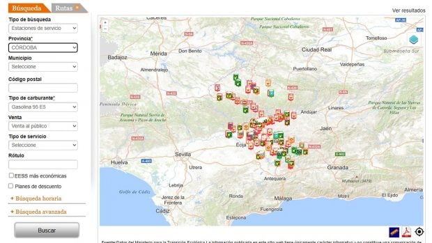 precio gasolina 14 septiembre Andalucía