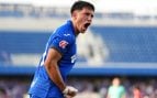 Satriano celebra un gol en el Getafe-Celta