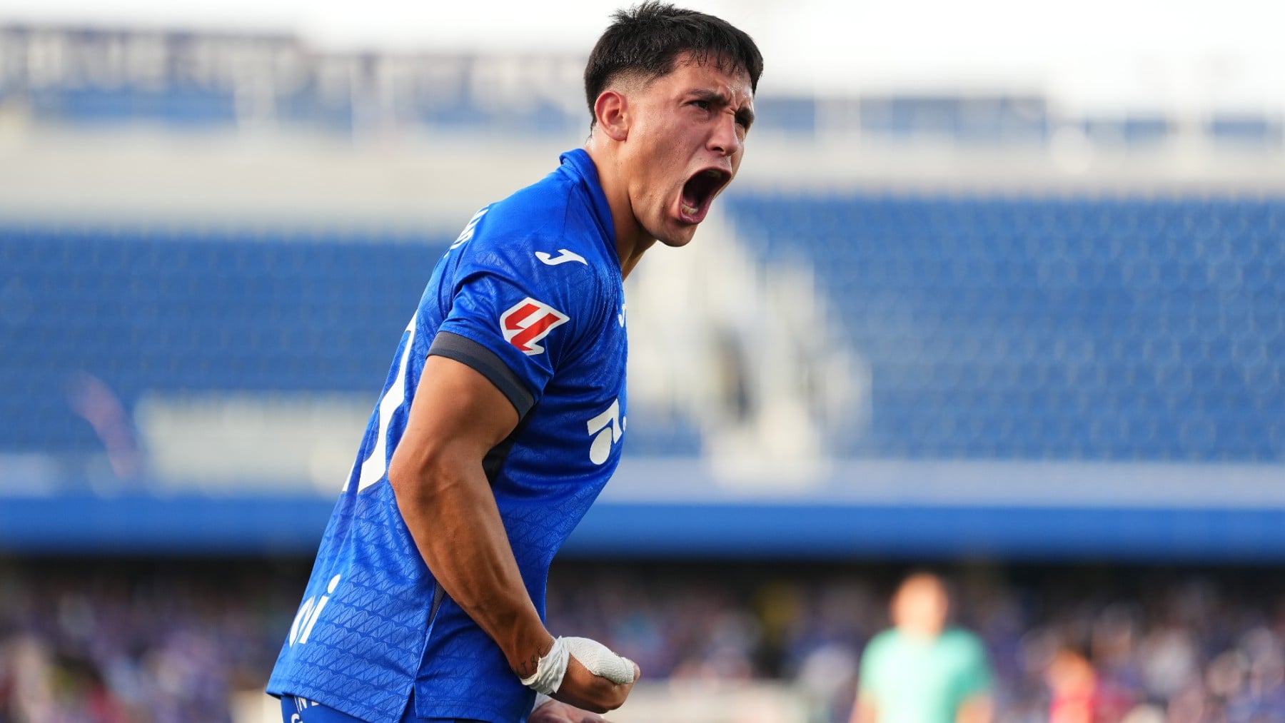 Satriano celebra un gol en el Getafe-Celta (Getty)