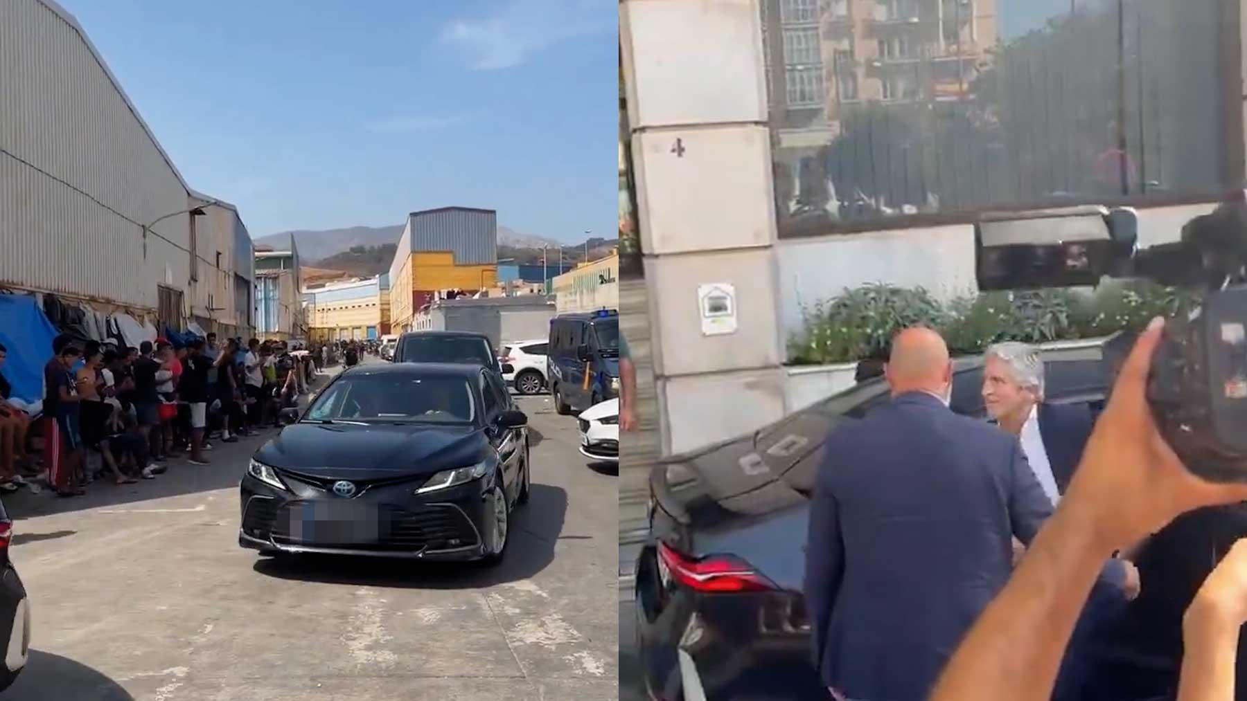 El mundo al revés en Ceuta: los invasores marroquíes aplauden a Marlaska y los ceutíes le abuchean