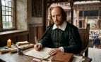 William Shakespeare. Imagen generada con IA.