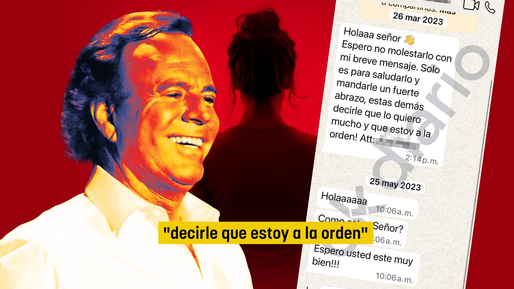 La denunciante que dijo sentirse aterrorizada por Julio Iglesias le enviaba mensajes de cariño años después: Lo quiero mucho, señor