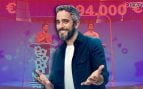 Montaje de imágenes de Roberto Leal con Javier y David, concursantes de Pasapalabra (Atresmedia).