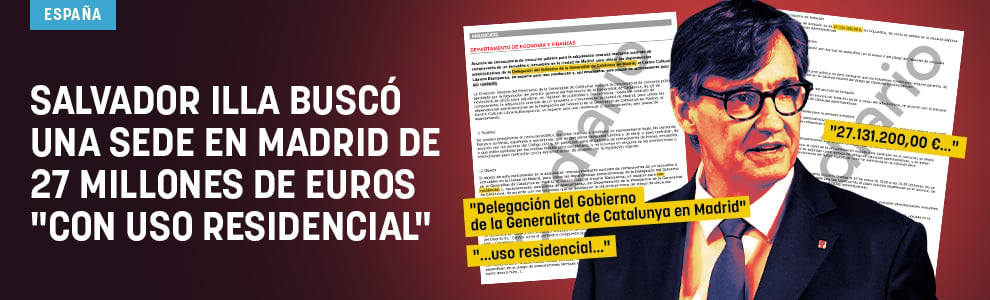 Salvador Illa buscó una sede en Madrid de 27 millones de euros con uso residencial