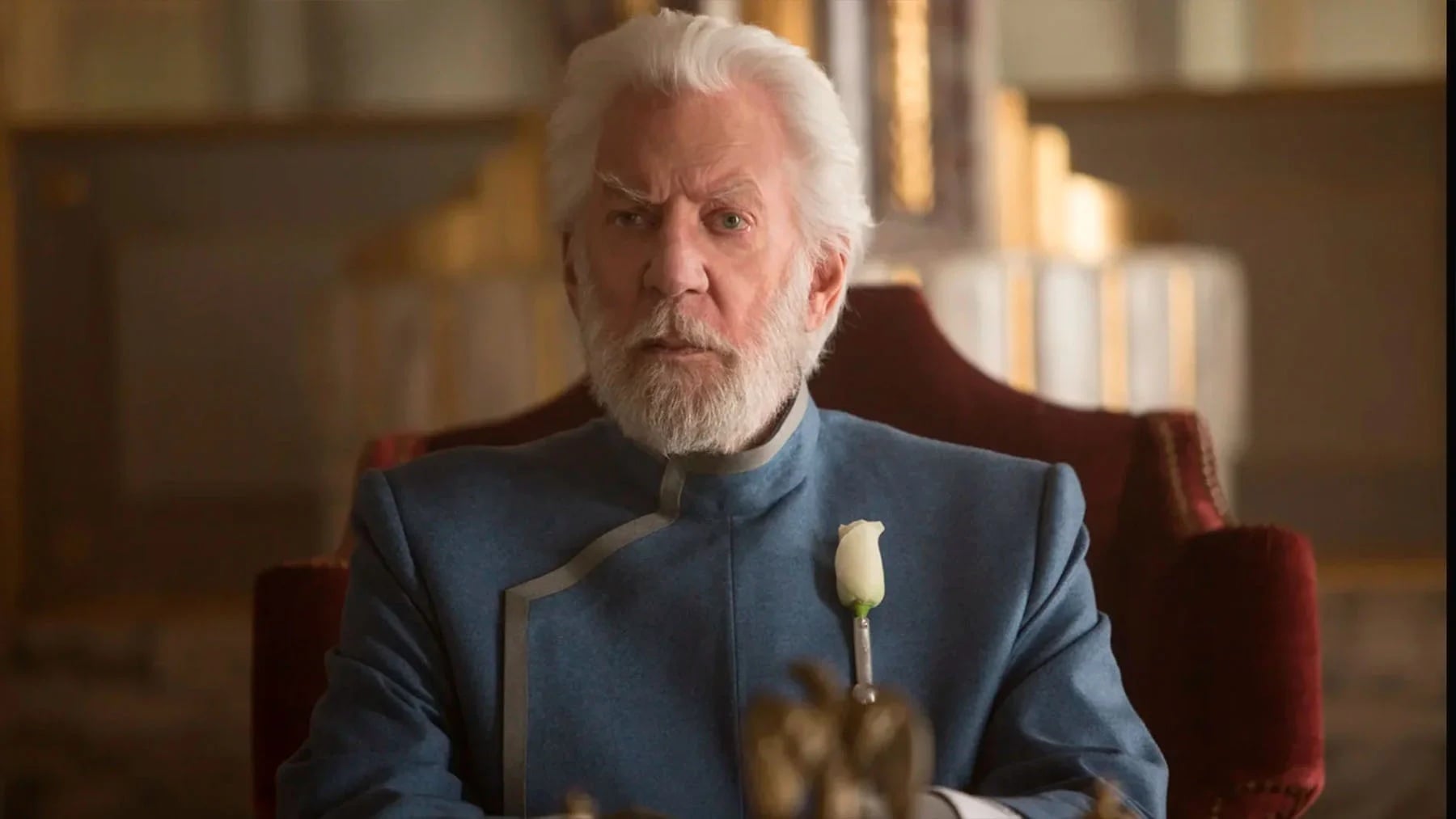 Imagen del actor Donald Sutherland en la película ‘Los juegos del hambre’ (Lionsgate).