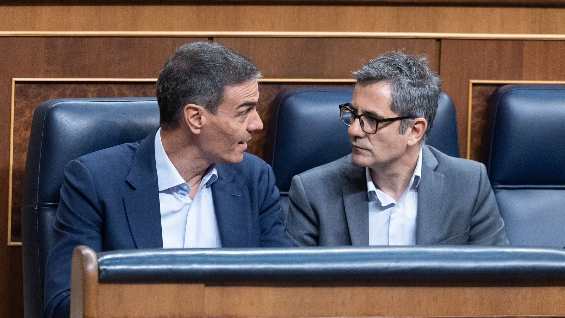 Pedro Sánchez y Félix Bolaños en el Congreso (EP)