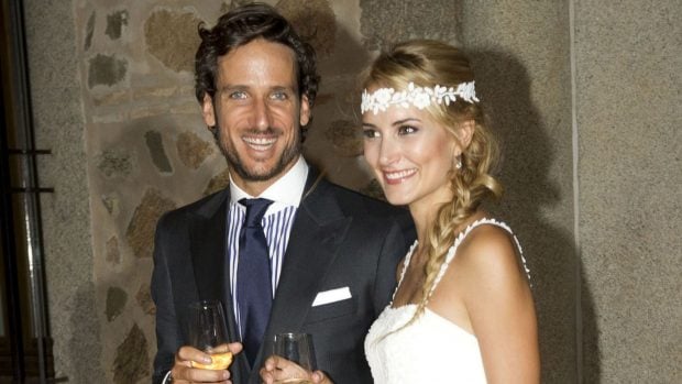 Alba Carrillo y Feliciano L&oacute;pez en su boda. (Foto: Europa Press)