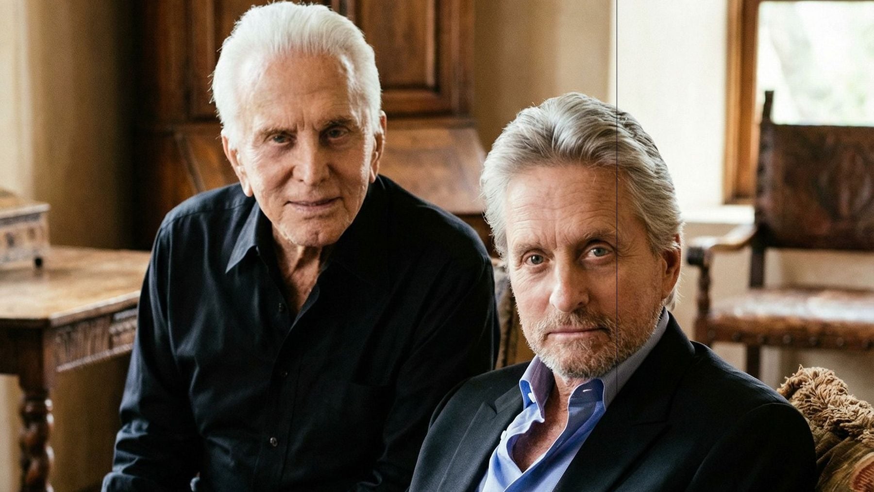 Kirk Douglas y su hijo Michael. (Foto: Instagram)