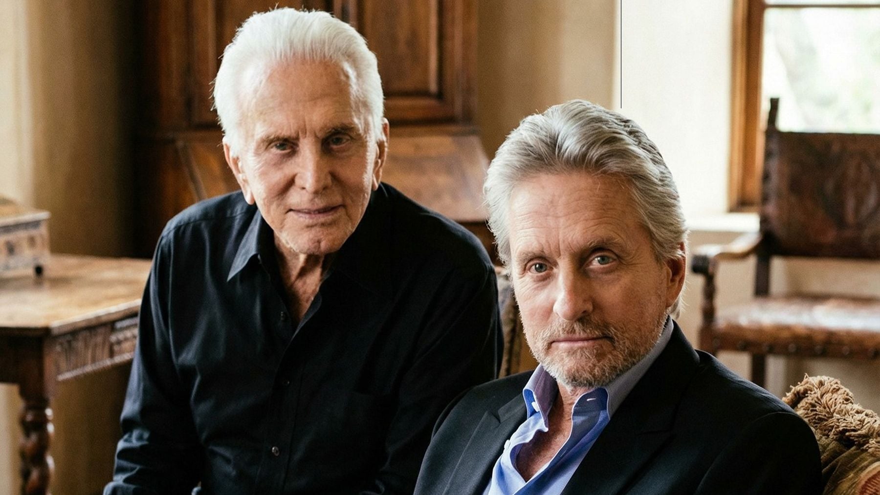Kirk Douglas y su hijo Michael. (Foto: Instagram)