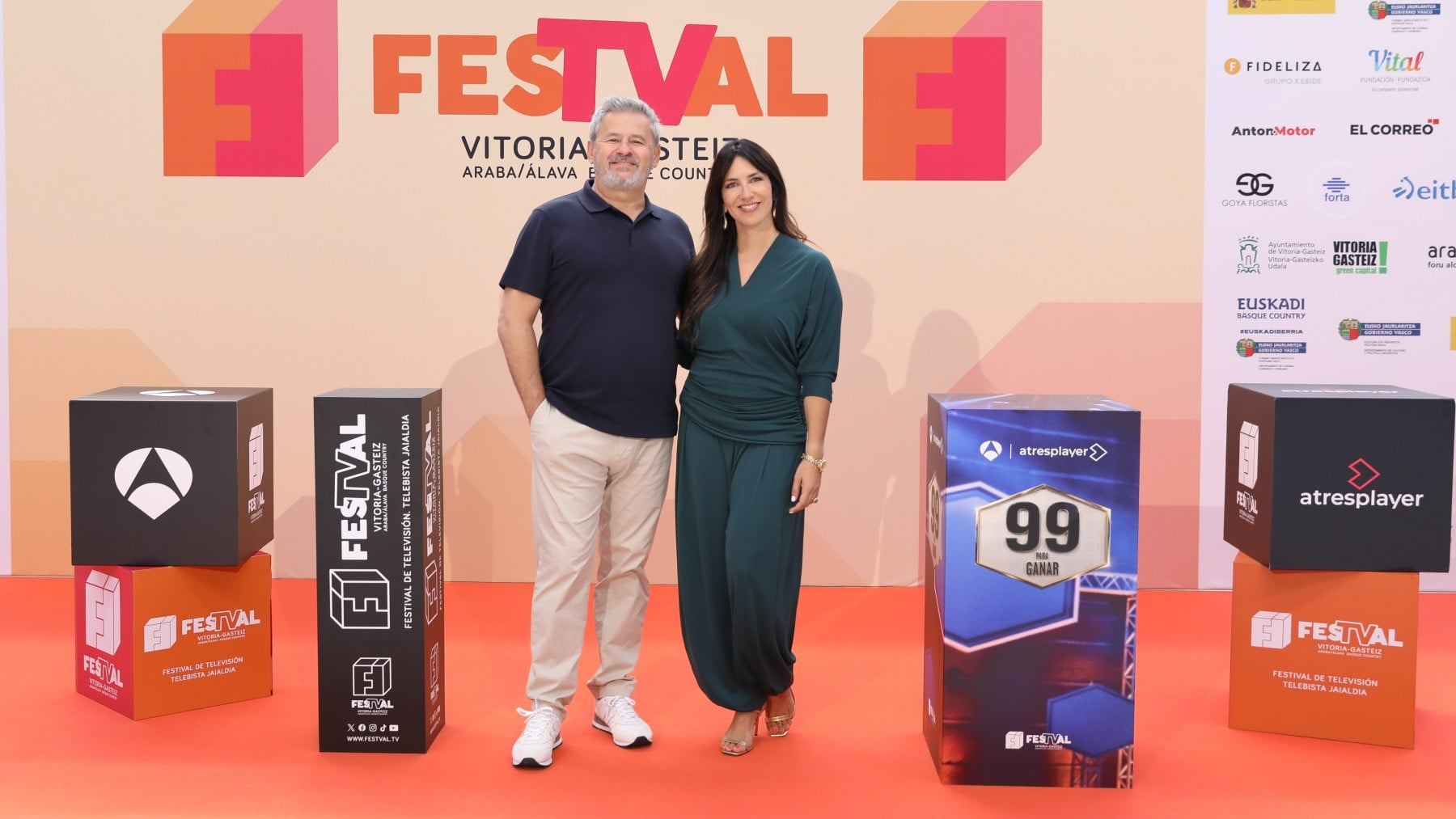 Miki Nadal e Irene Junquera en la presentación de ’99 para ganar’ (Atresmedia).