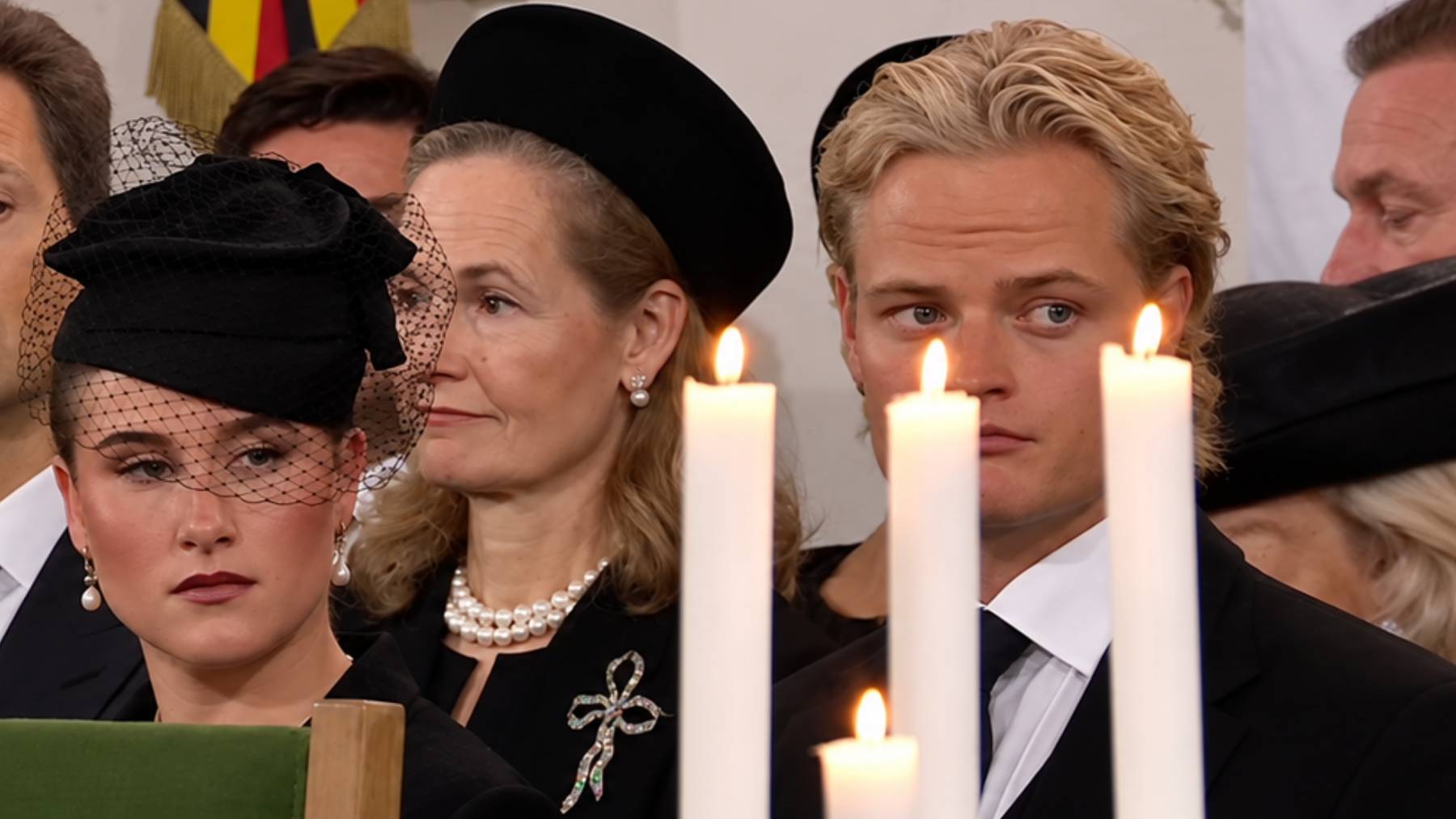 Marius Borg en el funeral del rey Harald. (Foto: NRK Norway)