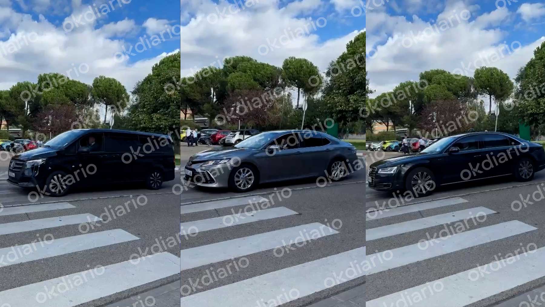Sánchez llega a la entrevista de Cintora y Palomera en TVE escoltado por 7 coches oficiales