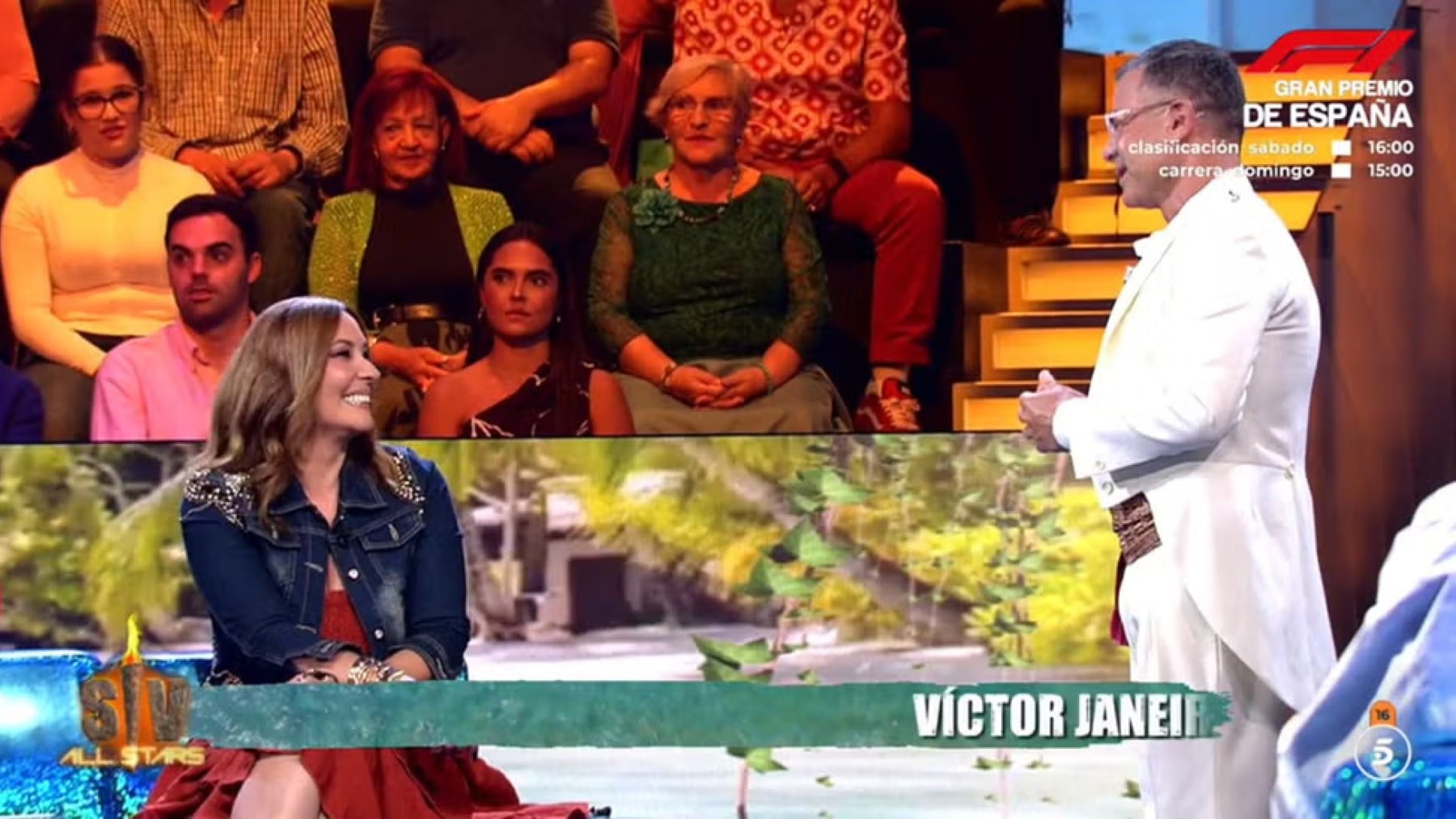Chayo Mohedano y Jorge Javier Vázquez en ‘Supervivientes All Stars 3’ (Mediaset).