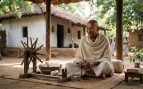 Gandhi. Imagen generada con IA.