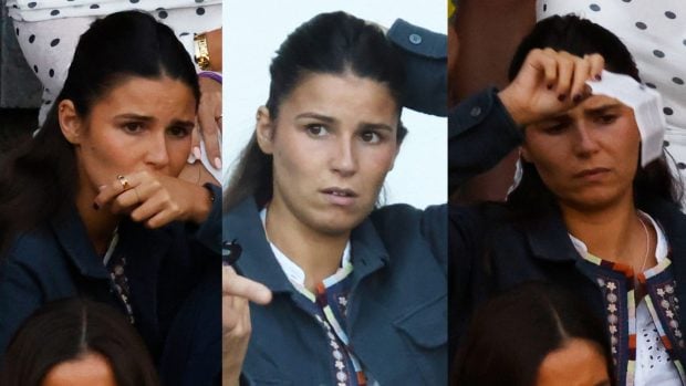 La angustia de Tana Rivera ante la cogida de Roca Rey. (Fotos: Europa Press)