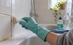 Truco limpieza albañiles, truco limpiar baños, cómo limpiar azulejos, vinagre blanco para limpiar baño.