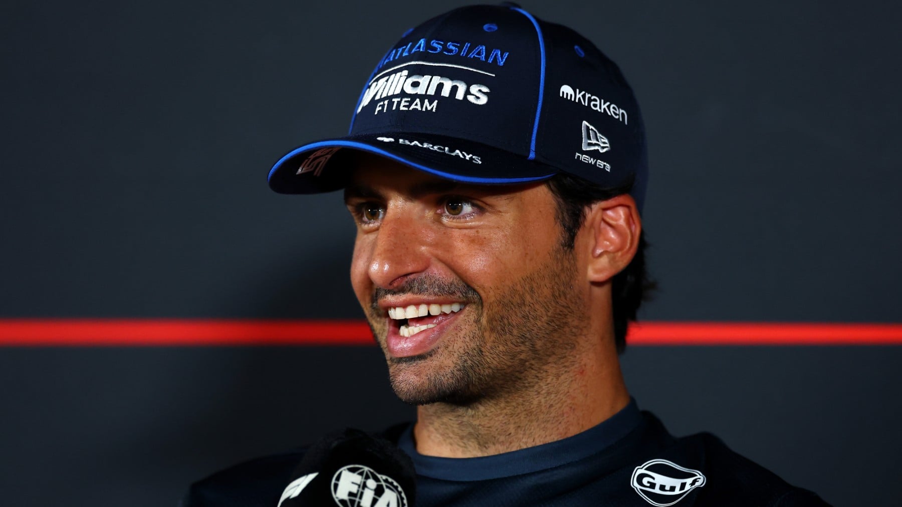 Carlos Sainz durante la rueda de prensa en Madring. (Getty)
