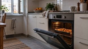 Calentarse con el horno, truco para calentar la cocina, truco contra el frío, peligro de calentar cocina con el horno.